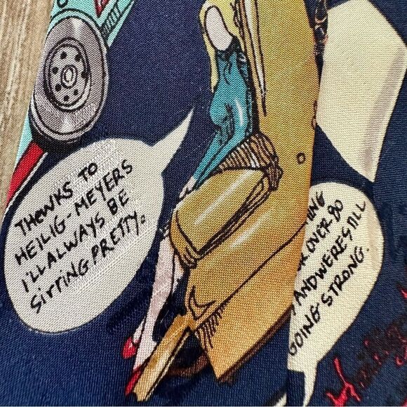 Nicole Miller Helig Meyers vintage silk novelty tie - Picture 2 of 8
